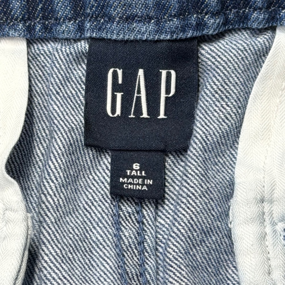 Gap 365 Trouser Jeans Medium Indigo Wide Leg Pleated Womens 6 Tall - Picture 4 of 8